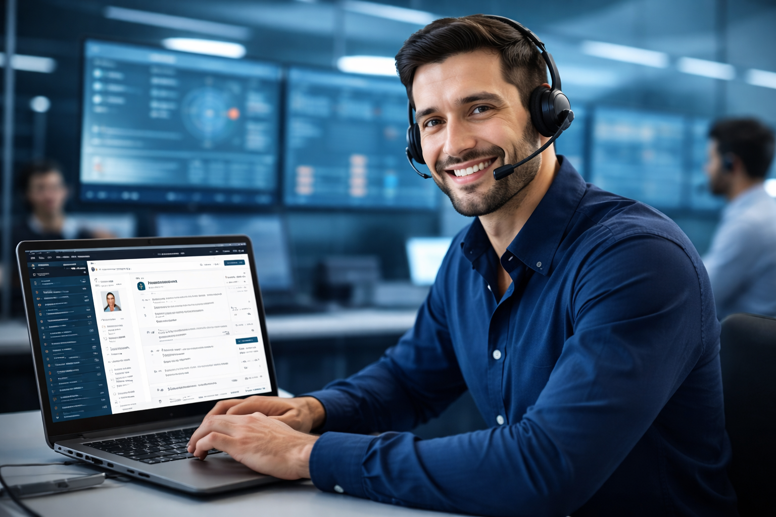 Support agent assisting a customer